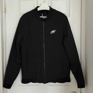 NIKE SHIELD ONFIELD APPAREL Black Bomber Jacket PHILADELPHIA EAGLES NFL
